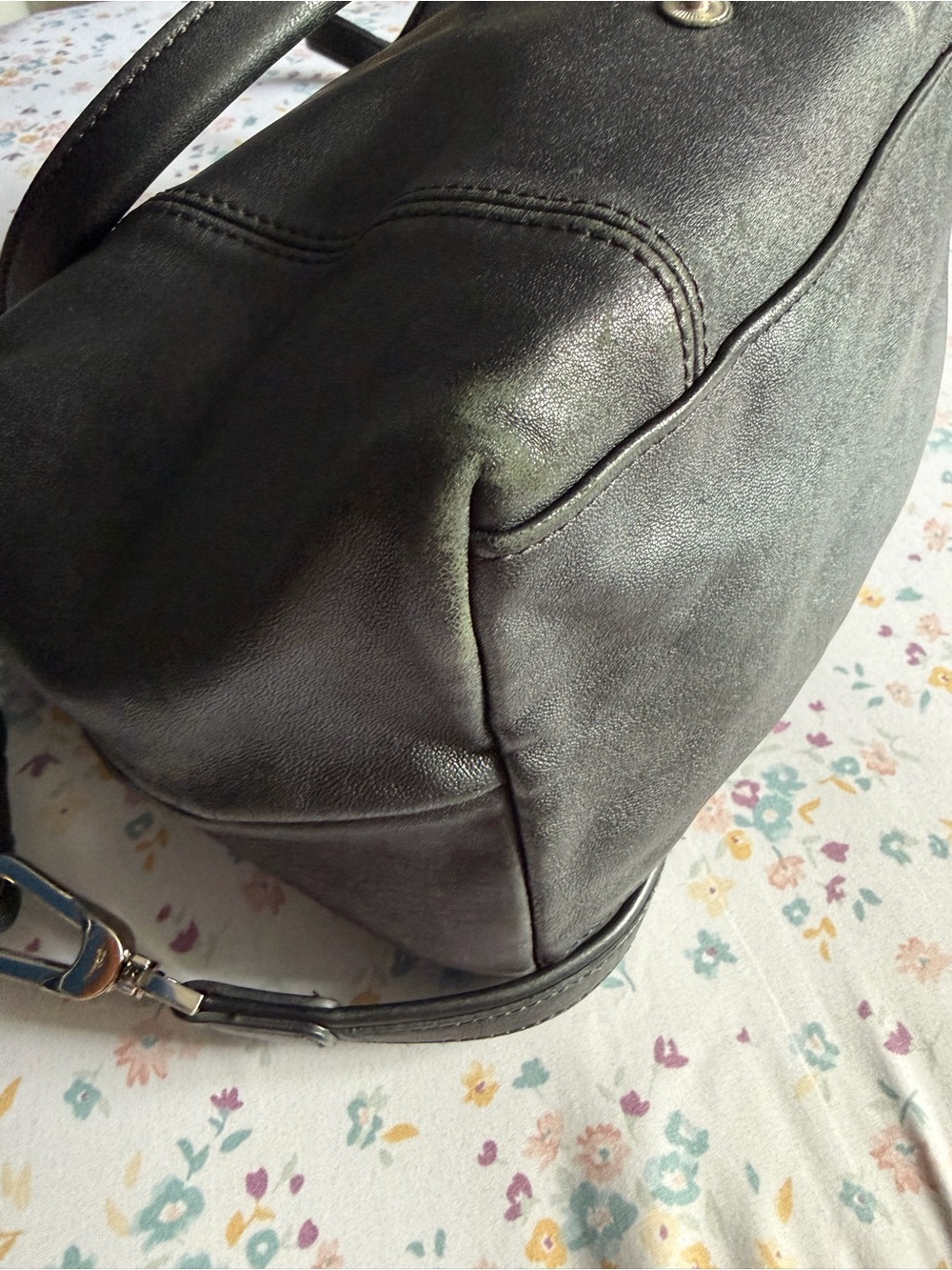 Longchamp Black Leather Top-Handle & Crossbody Satchel - Picture 5 of 10